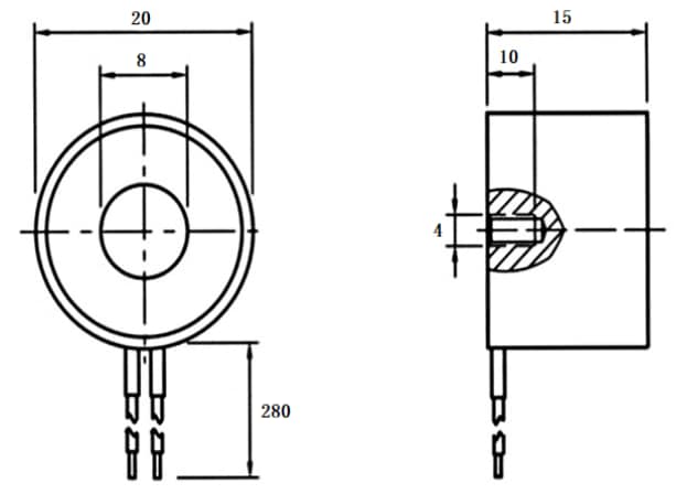 Mechanical Drawing - DFRobot DFR0794 5V Electromagnet